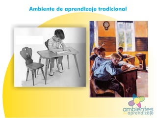 ambientesaprendizajede
Ambiente de aprendizaje tradicional
 
