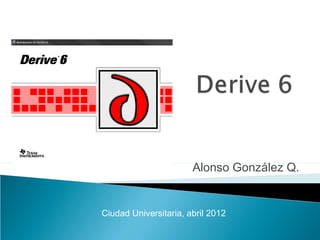 Derive 6.0 Software Matemático | PPT