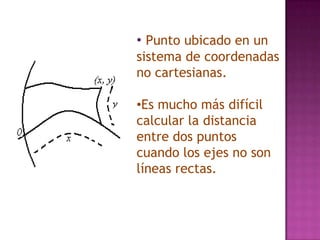 Los cálculos de la distancia son más sencillos cuando se utiliza este sistema de coordenadas.