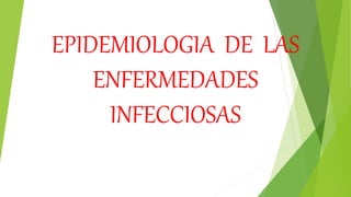 EPIDEMIOLOGIA DE LAS
ENFERMEDADES
INFECCIOSAS
 