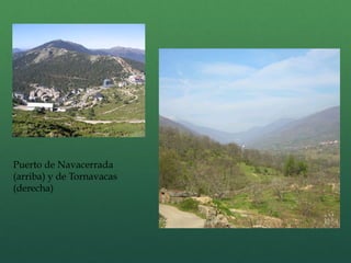 Puerto de Navacerrada
(arriba) y de Tornavacas
(derecha)
 