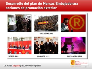 La marca  España   y su percepción global MOSCÚ, 2011  LONDRES, 2011  NUEVA YORK, 2009 Shanghái, 2010 SHANGHÁI, 2010 