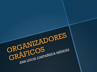 ORGANIZADORES
ORGANIZADORES
GRÁFICOS
GRÁFICOS
ANA LUCIA CASTAÑEDA MÉNDEZ
ANA LUCIA CASTAÑEDA MÉNDEZ
 