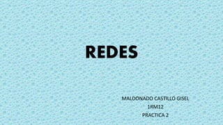 REDES
MALDONADO CASTILLO GISEL
1RM12
PRACTICA 2
 