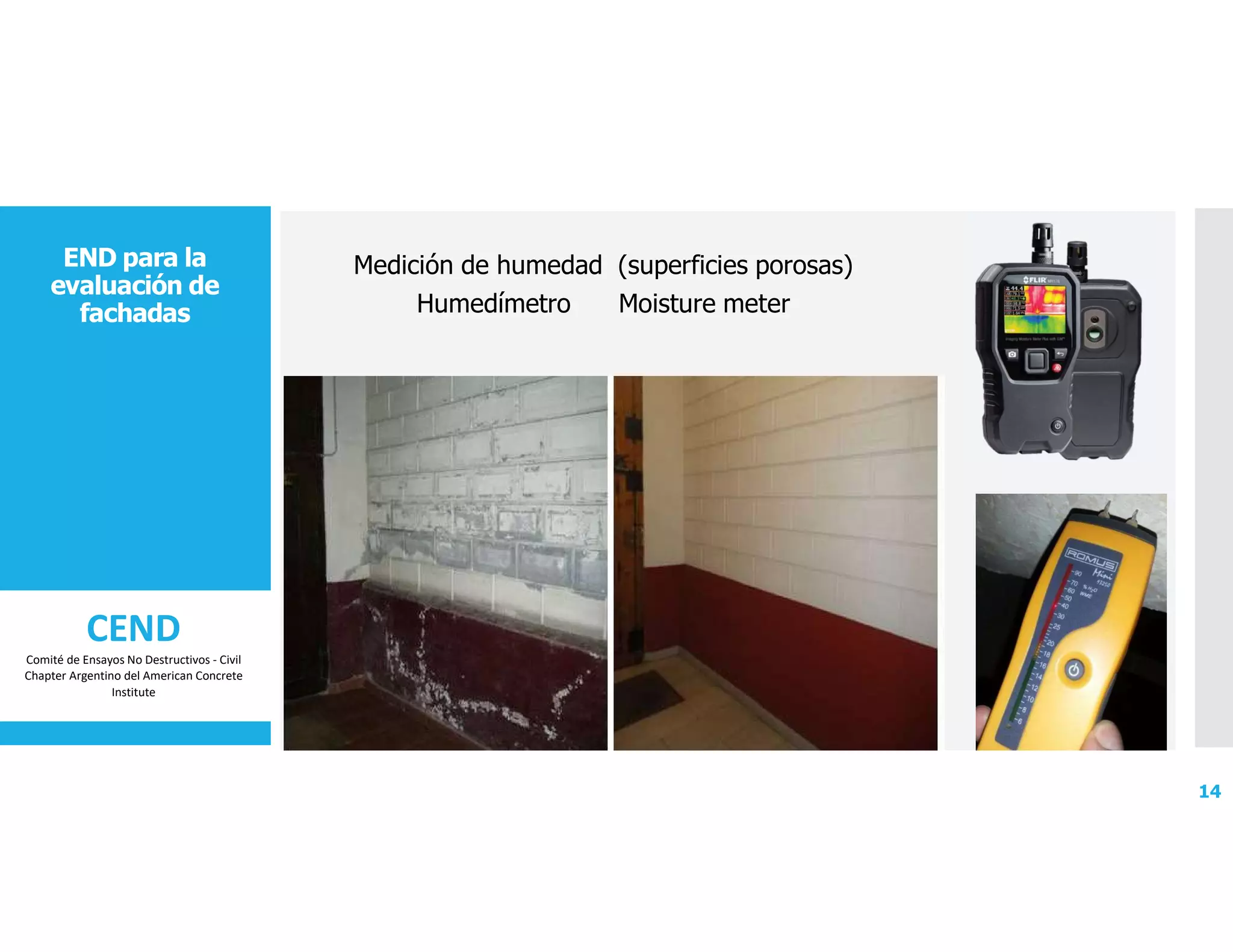 Ensayos no destructivos (END) para la presentación de fachadas | PPT