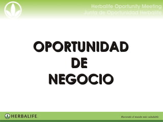 OPORTUNIDAD DE  NEGOCIO 