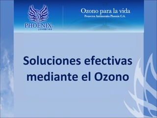 Soluciones efectivas mediante el Ozono   