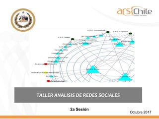 2a Sesión
TALLER ANALISIS DE REDES SOCIALES
Octubre 2017
 