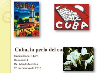 Cuba, la perla del caribe CamilaBonetTillero Seminario I Dr.  Alfredo Morales 25 de octubre de 2010 