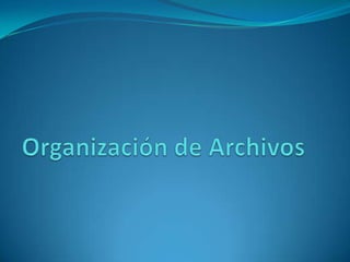 Organización de Archivos 