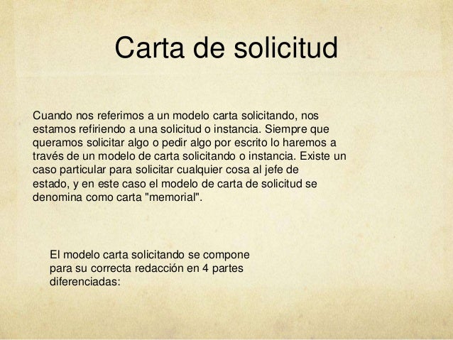 carta de solicitud para pedir algo