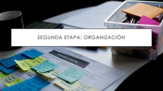 SEGUNDA ETAPA: ORGANIZACIÓN
 