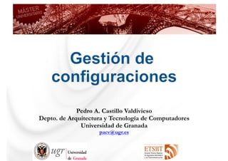 Pedro A. Castillo Valdivieso
Depto. de Arquitectura y Tecnología de Computadores
Universidad de Granada
pacv@ugr.es
 