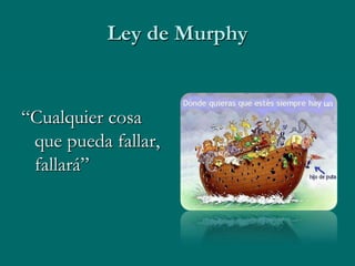 Ley de Murphy


“Cualquier cosa
 que pueda fallar,
 fallará”
 