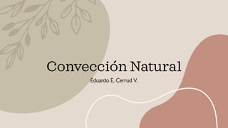 Convección Natural
Eduardo E. Cerrud V.
 