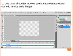 Lo que pasa al ocultar todo es que la capa desaparecerá
como lo vemos en la imagen
 