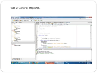 Paso 7: Correr el programa. 
