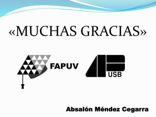 «MUCHAS GRACIAS»
FAPUV
Absalón Méndez Cegarra
 