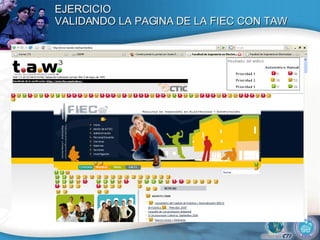 EJERCICIO VALIDANDO LA PAGINA DE LA FIEC CON TAW 