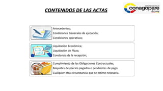 CONTENIDOS DE LAS ACTAS
 