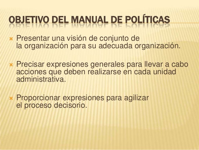 manual de politicas