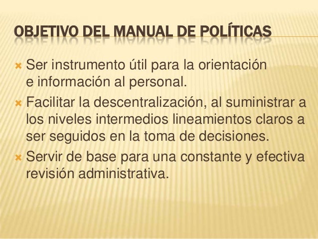 manual de politicas