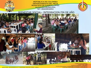 BIENESTAR SOCIAL– INTEGRACION FIN DE AÑO 
 