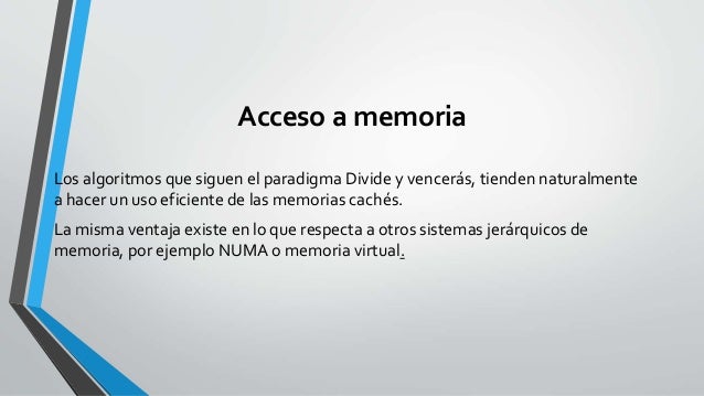 Algoritmo divide y vencerás