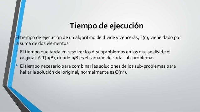 Algoritmo divide y vencerás