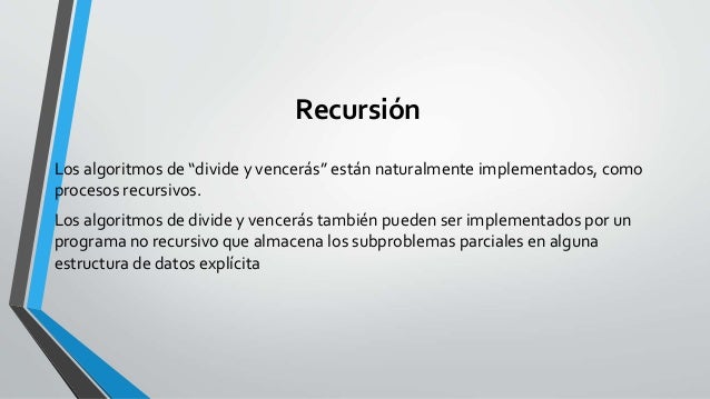 Algoritmo divide y vencerás