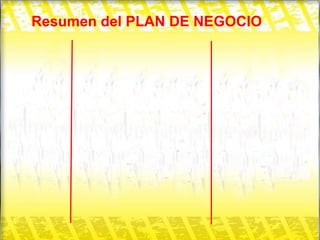 Resumen del PLAN DE NEGOCIO 
