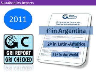 1º in Argentina
2º in Latin-America
51º in the World
2011
Sustainability Reports
 