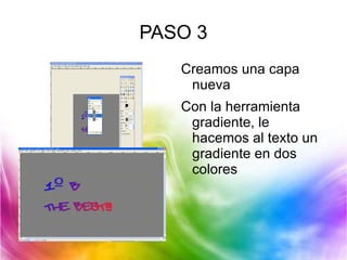 Introducir el texto con la herramienta correspondiente ( Amsterdam Graffiti) 