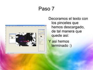 Con la herramienta gradiente, le hacemos al texto un gradiente en dos colores 