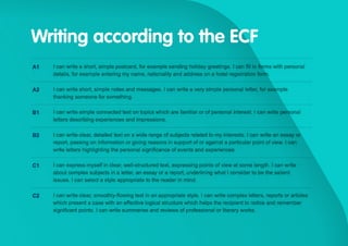 Writing according to the ECF
 