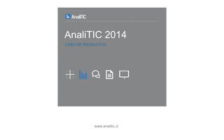 Investigación 
Gran parte de nuestro tiempo lo dedicamos a buscar 
soluciones para entregar productos con mayor valor 
agregado. 
Desde 2010 nos hemos enfocado en investigar: 
• Clasificación automática de texto. 
• Agrupación de temas. 
• Resumen de texto. 
• Identificación de influyentes. 
• Almacenar y analizar grandes volúmenes de datos 
(Big Data). 
• Usabilidad web. 
 