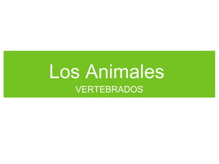 Los Animales
VERTEBRADOS
 