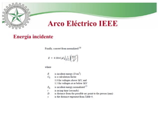 Arco Eléctrico IEEE
Energía incidente
 