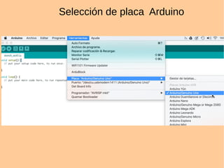 Selección de placa Arduino
 