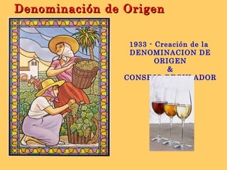 1933 - Creación de la  DENOMINACION DE ORIGEN & CONSEJO REGULADOR Denominación de Origen 