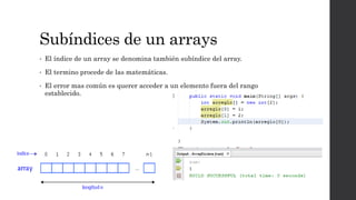 Programación 3: arrays (arreglos) y vectores | PPTX