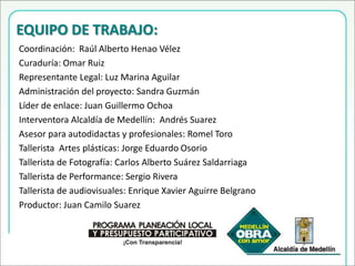 DEVOLUCIÓN DE LAS OBRAS Las obras seleccionadas y las no seleccionadas por el Jurado, se devolverán a los artistas los días  8, y  9 de  noviembre de 2011, fechas posteriores a la apertura de las exhibiciones. Información adicional se suministrará en nuestro blog o vía correo electrónico a los participantes. 