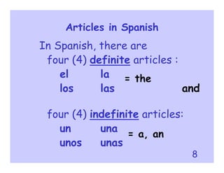 Gender, articles, plural forms | PDF