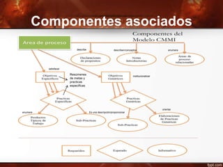 Componentes asociados
Resúmenes
de metas y
practicas
especificas
describe describen/conceptos enumera
satisfacer
enumera Es una descripción/proporcionar
orientar
institucionalizar
 