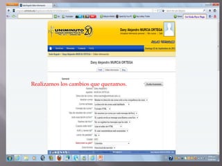 Realizamos los cambios que queramos.
 