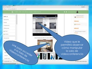 Vídeo que le
permitirá observar
cómo manipular
la sala de
videoconferencia
 