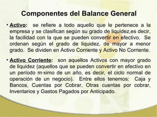 BALANCE GENERAL | PPT