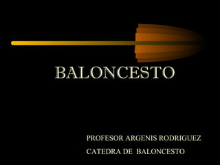 BALONCESTO

PROFESOR ARGENIS RODRIGUEZ
CATEDRA DE BALONCESTO

 