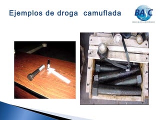 Ejemplos de droga camuflada
 