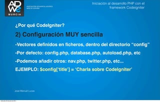 Presentación Framework CodeIgniter | PDF